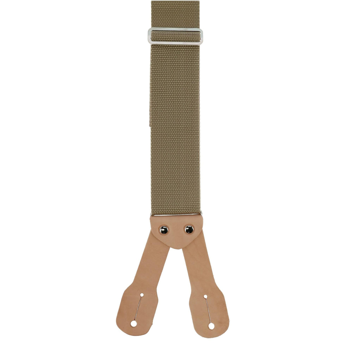CTM® Men's Big & Tall Non-Elasticized Button End Work Suspenders - Khaki