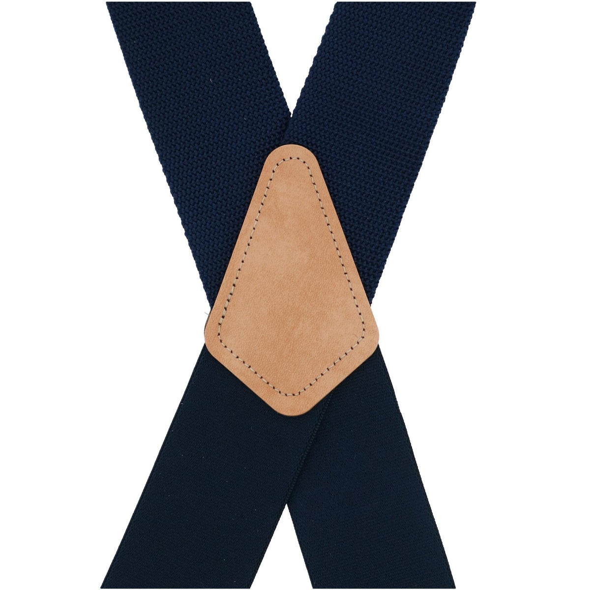 CTM® Men's Big & Tall Non-Elasticized Button End Work Suspenders - Navy