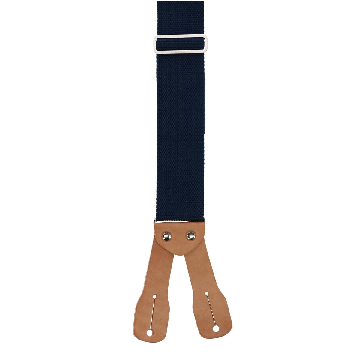 CTM® Men's Big & Tall Non-Elasticized Button End Work Suspenders - Navy