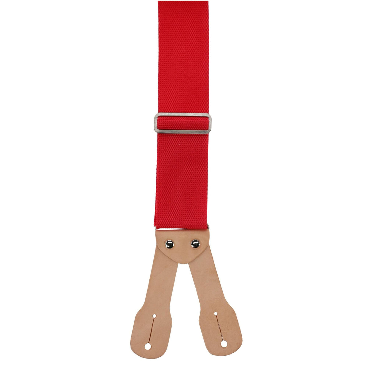 CTM® Men's Big & Tall Non-Elasticized Button End Work Suspenders - Red