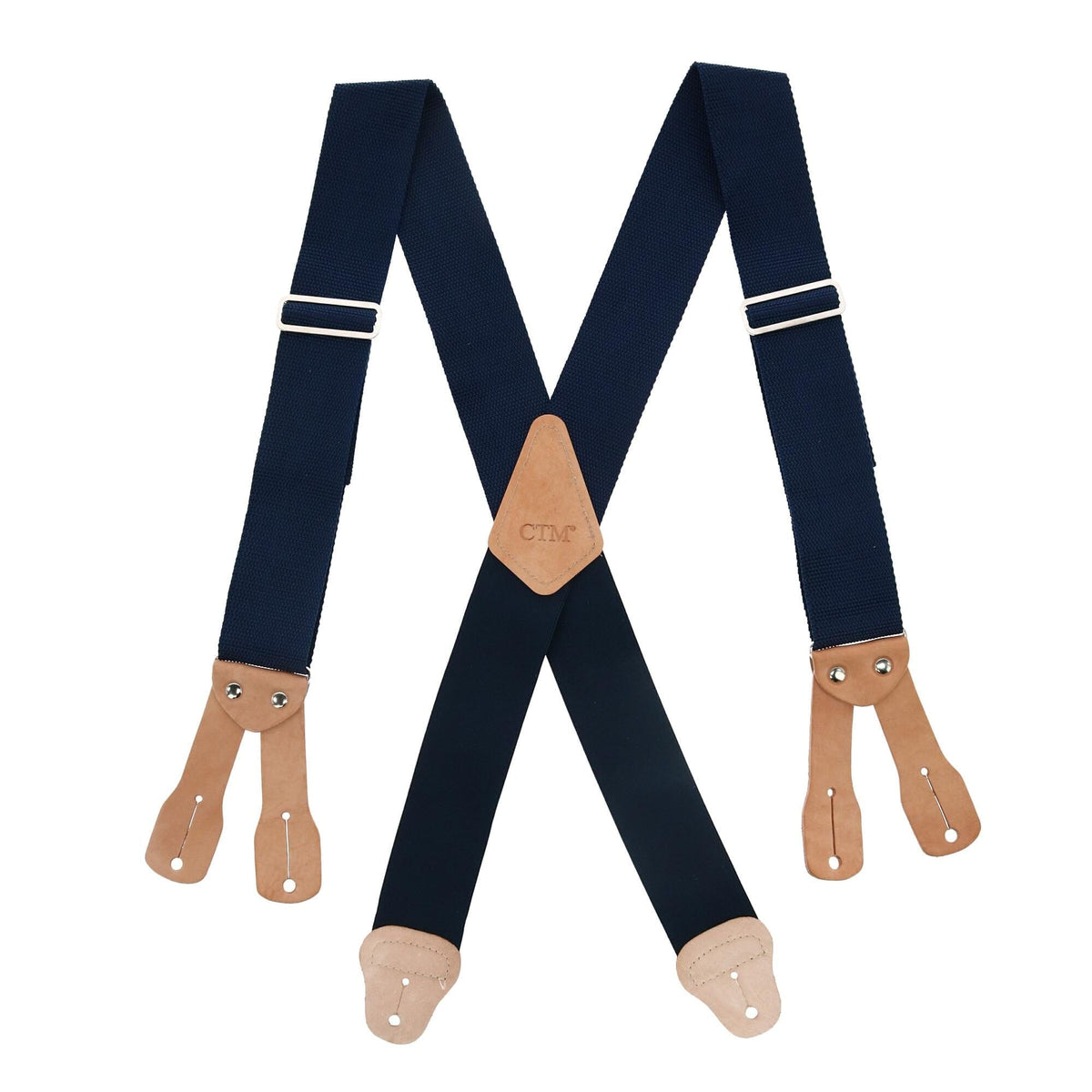 CTM® Men's Big & Tall Non-Elasticized Button End Work Suspenders - Men's Big & Tall Non-Elasticized Button End Work Suspenders