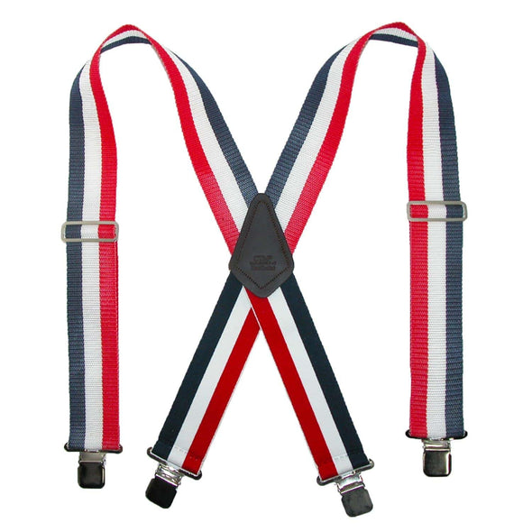 Men's 2 Inch Wide Non-Elasticized Construction Clip-End Suspenders
