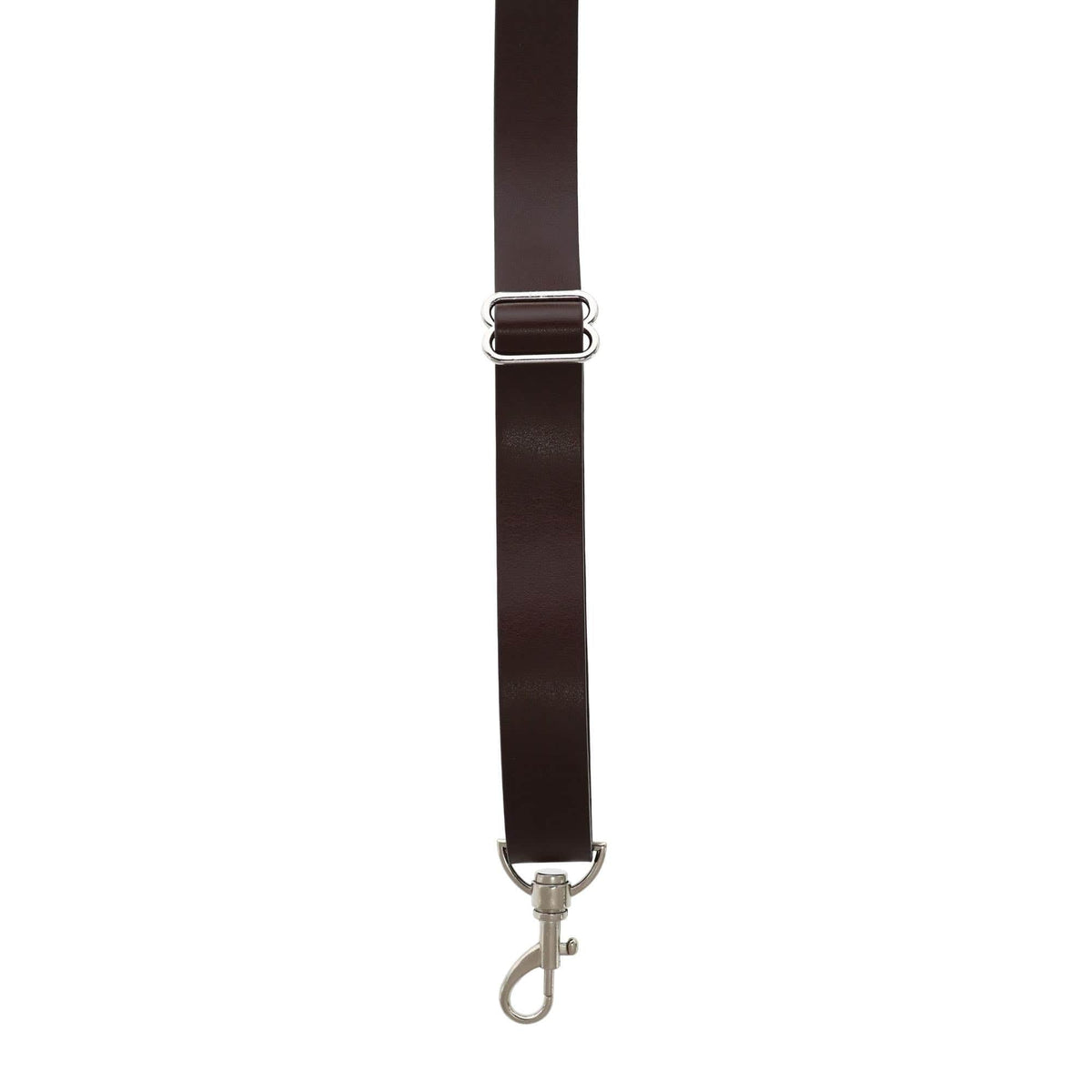 CTM® Men's Smooth Coated Leather Suspenders with Metal Swivel Hook Ends - Brown
