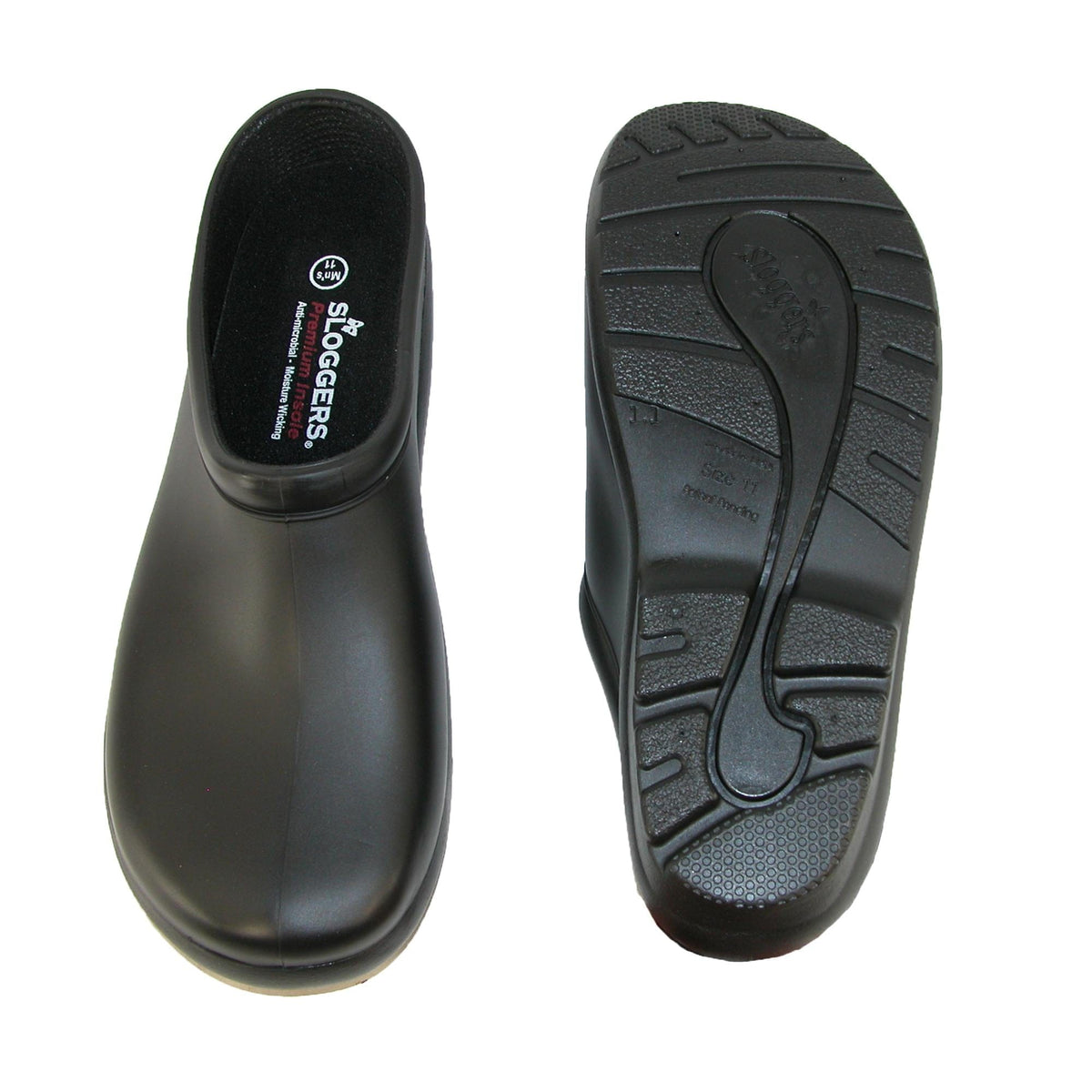 Sloggers Men's Short Clog Slip On Rain Shoes - Black