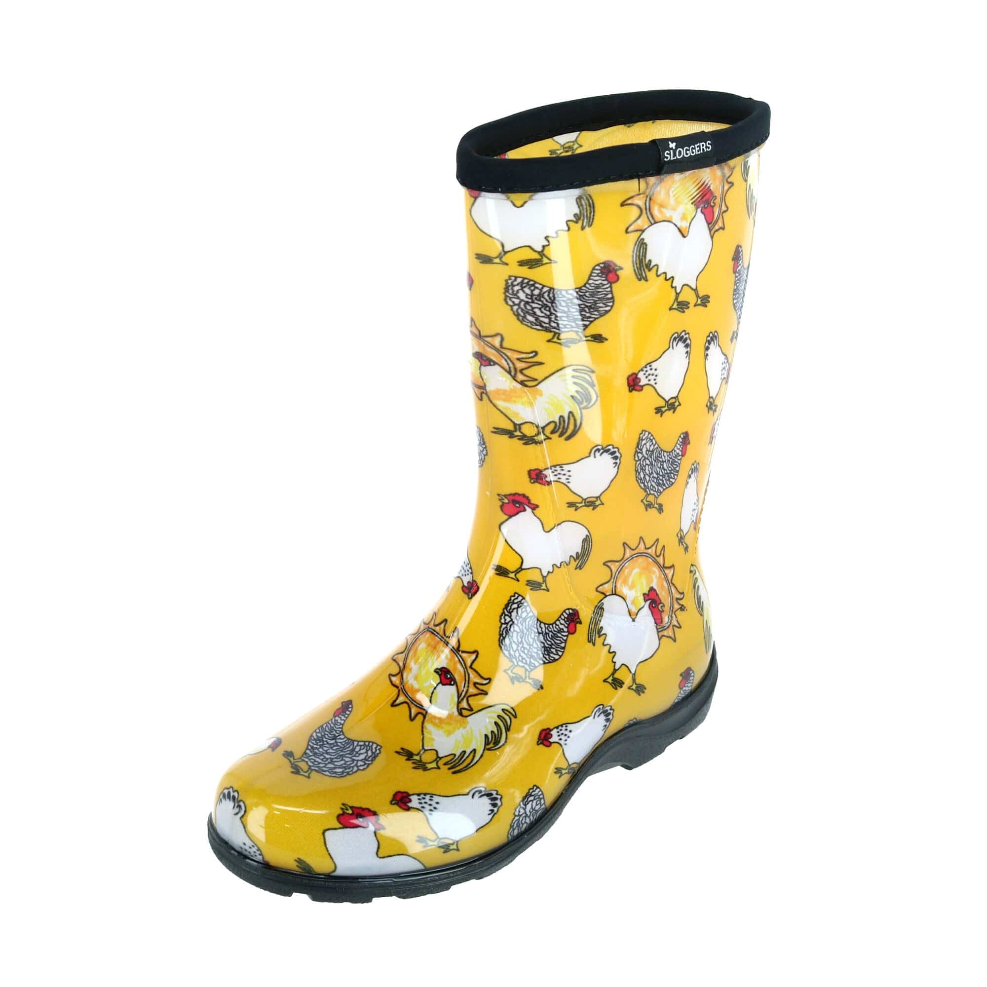 Sloggers Women's Chicken Print Rain and Garden Boots - Yellow