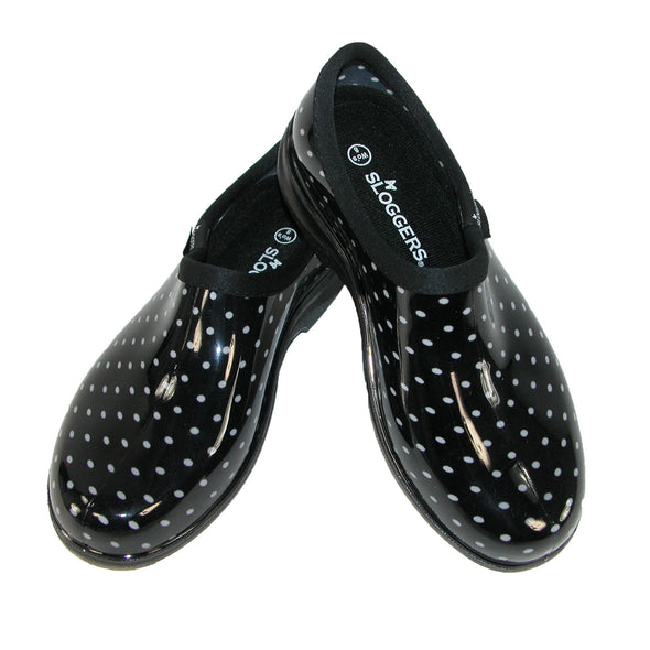 Women's Polka Dot Print Short Rain and Garden Shoes