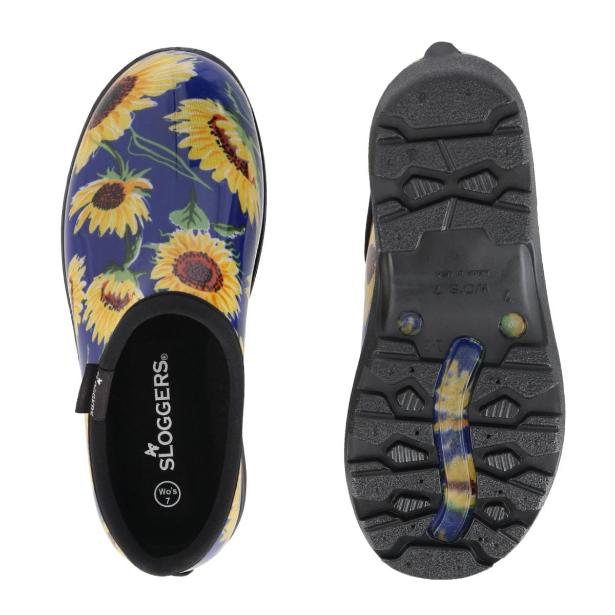 Sloggers Women's Sunflower Print Rain and Garden Shoes - Sunflower Blue