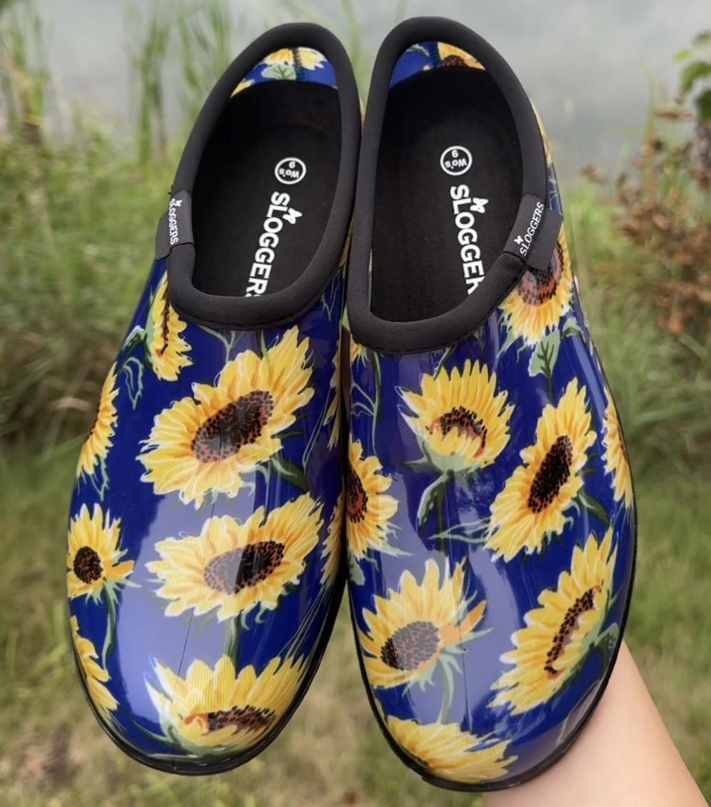 Sloggers Women's Sunflower Print Rain and Garden Shoes - Sunflower Blue