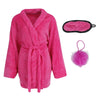 Women's Plush Bath Robe 3-Piece Gift Set