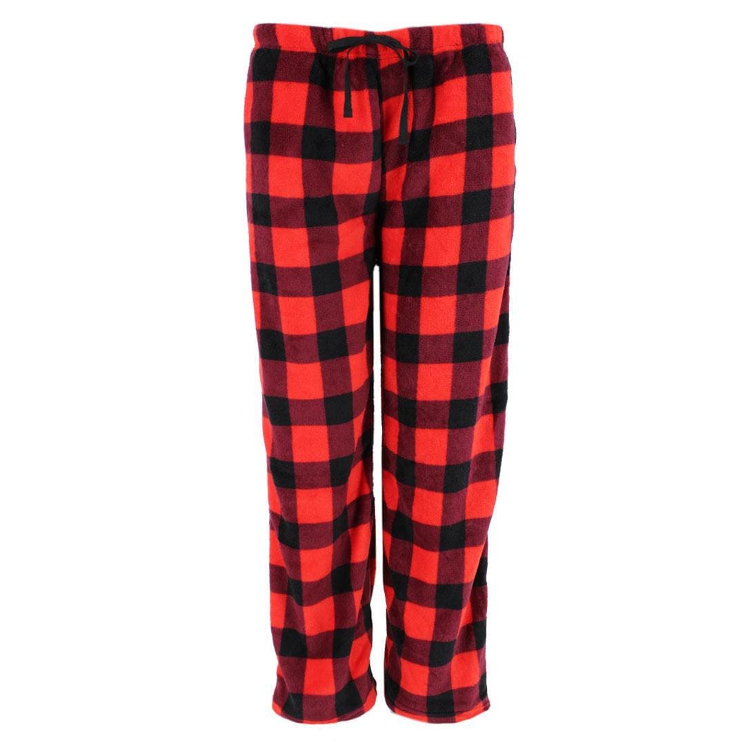 Dead Tired Women's Buffalo Check Winter Pajama Pants - Red