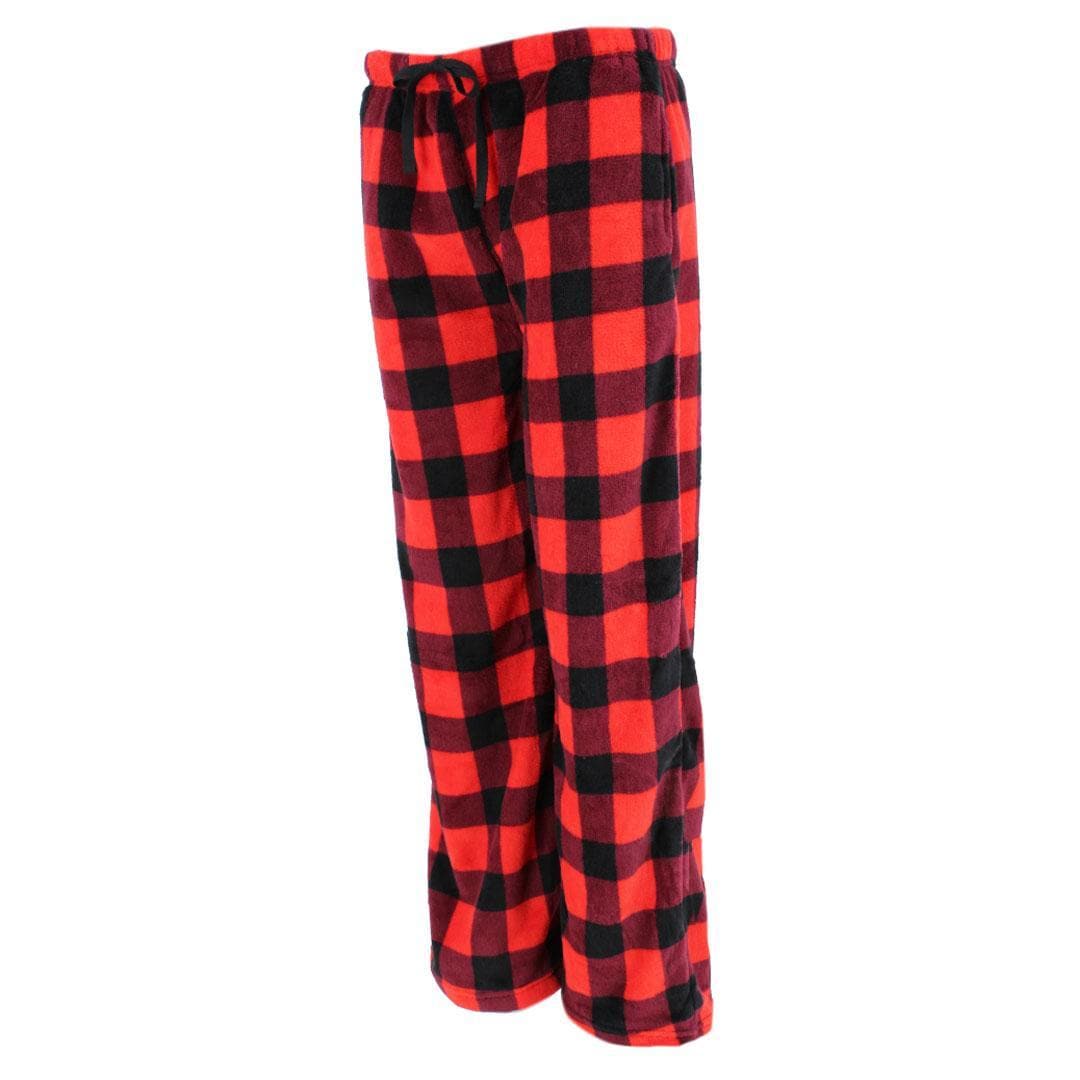 Dead Tired Women's Buffalo Check Winter Pajama Pants - Red