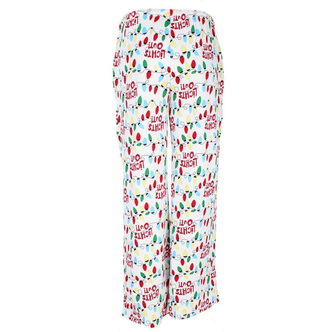 Cozy Couture Women's Holiday Printed Pajama Pants - Lights On