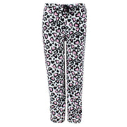 Women's Plush Heart Cheetah Print Pajama Pants