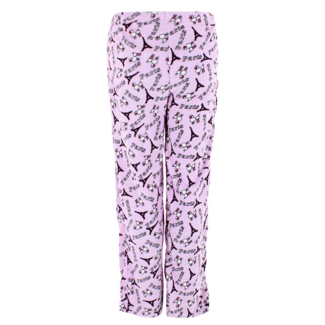 CTM® Women's Paris Poodle Pajama Pants - Pink