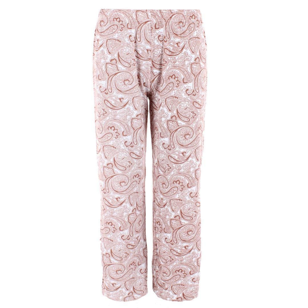 CTM® Women's Patterned Button Down Short Sleeve Pajama Set - Paisley