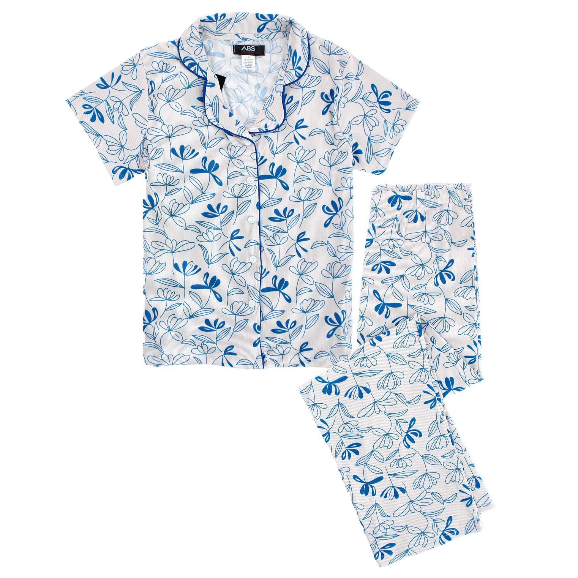 CTM® Women's Floral Front Pocket Sleepwear Set