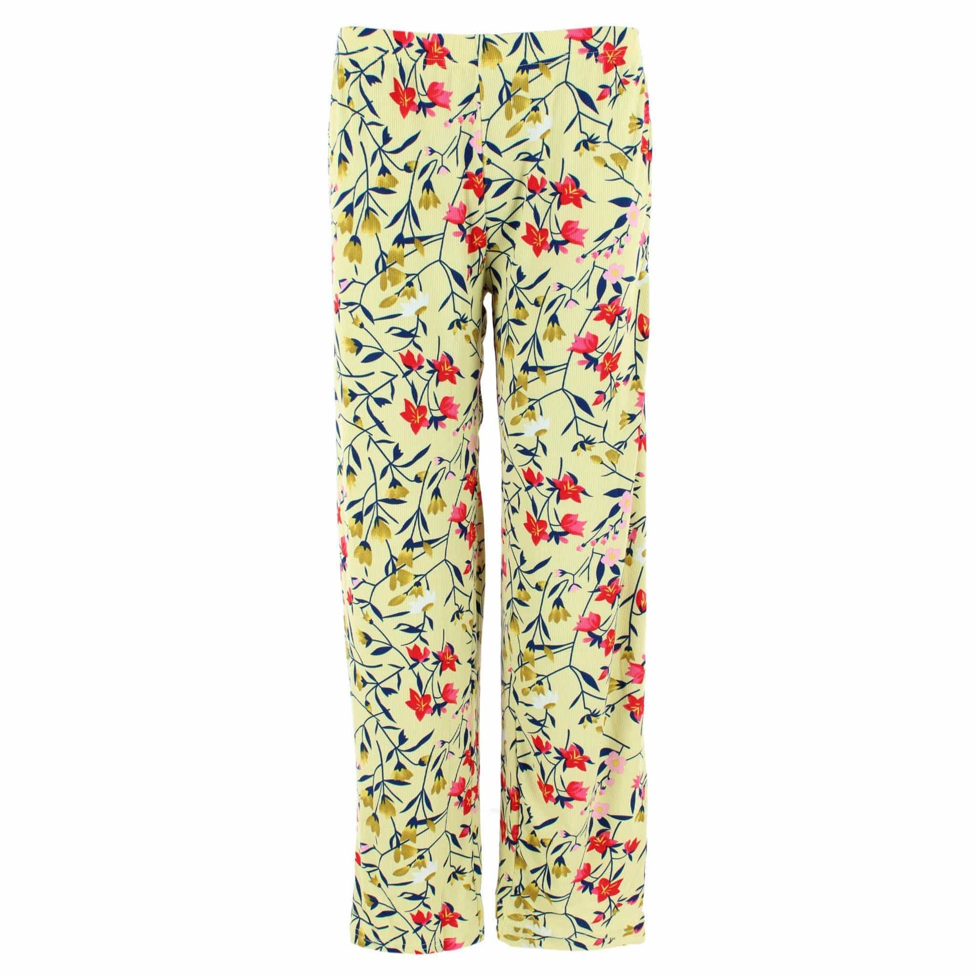 CTM® Women's Floral Front Pocket Sleepwear Set - Yellow