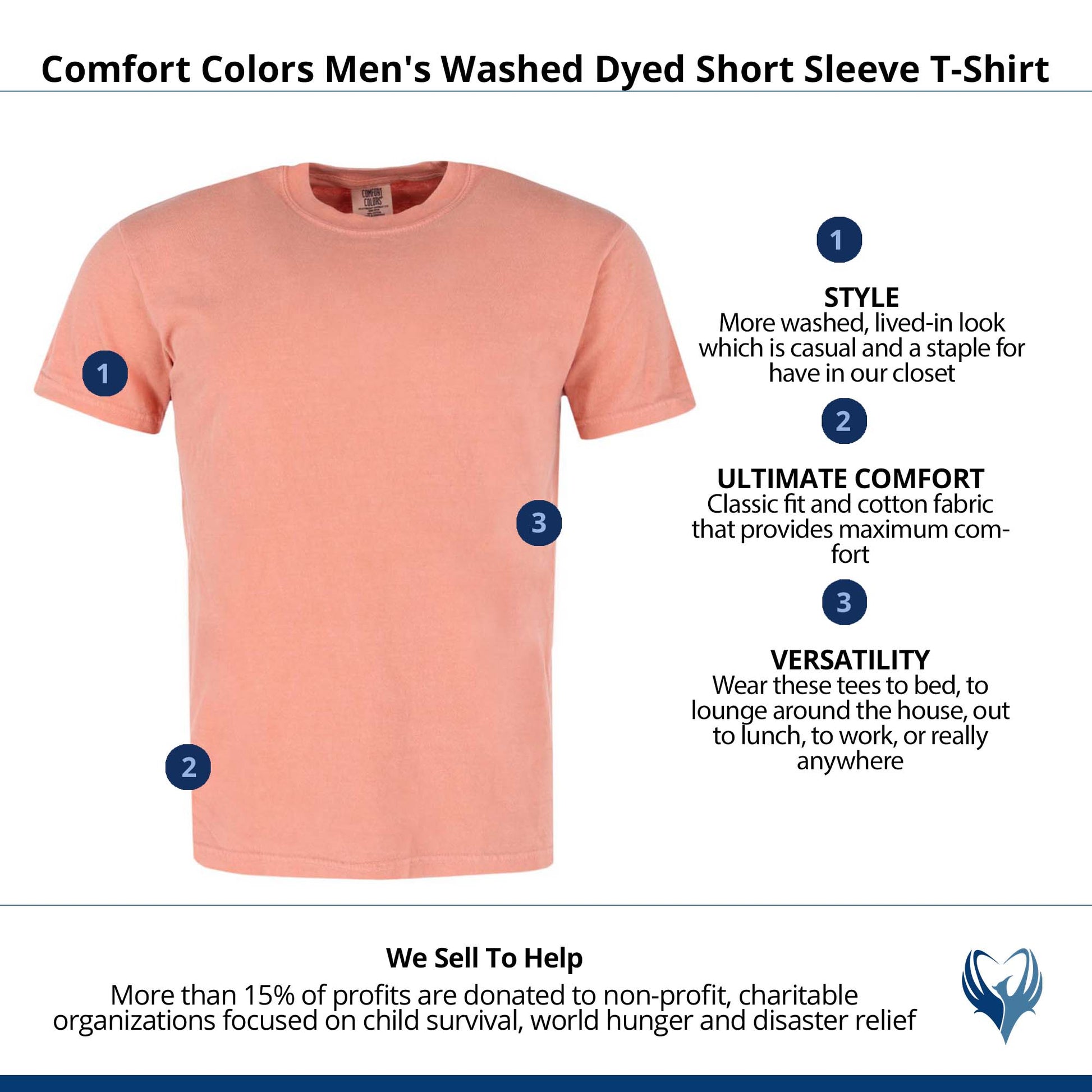 CTM® Men's Comfort Colors Dyed Short Sleeve T-Shirt - Terracotta