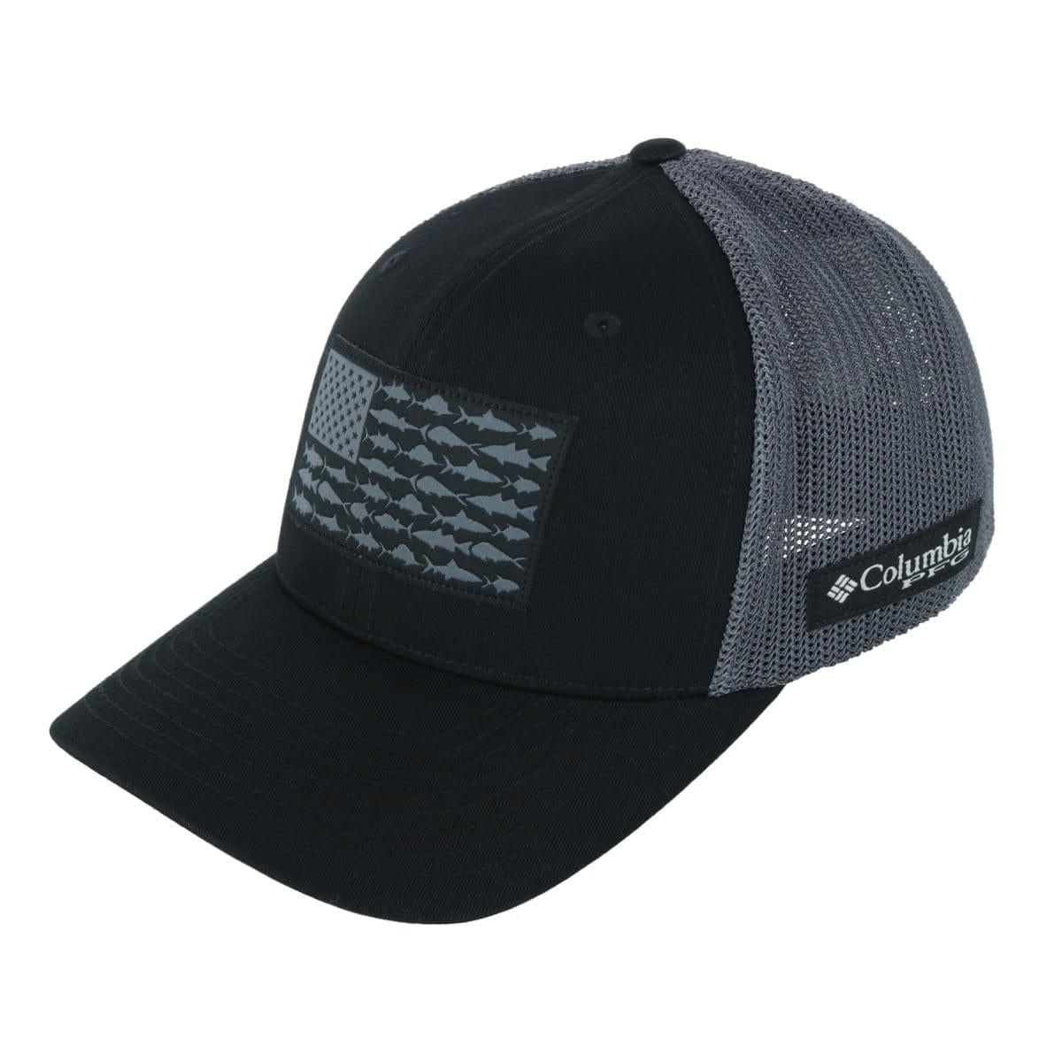 Columbia Men's PFG Fish Flag Flex Fit Mesh Back Cap - Black