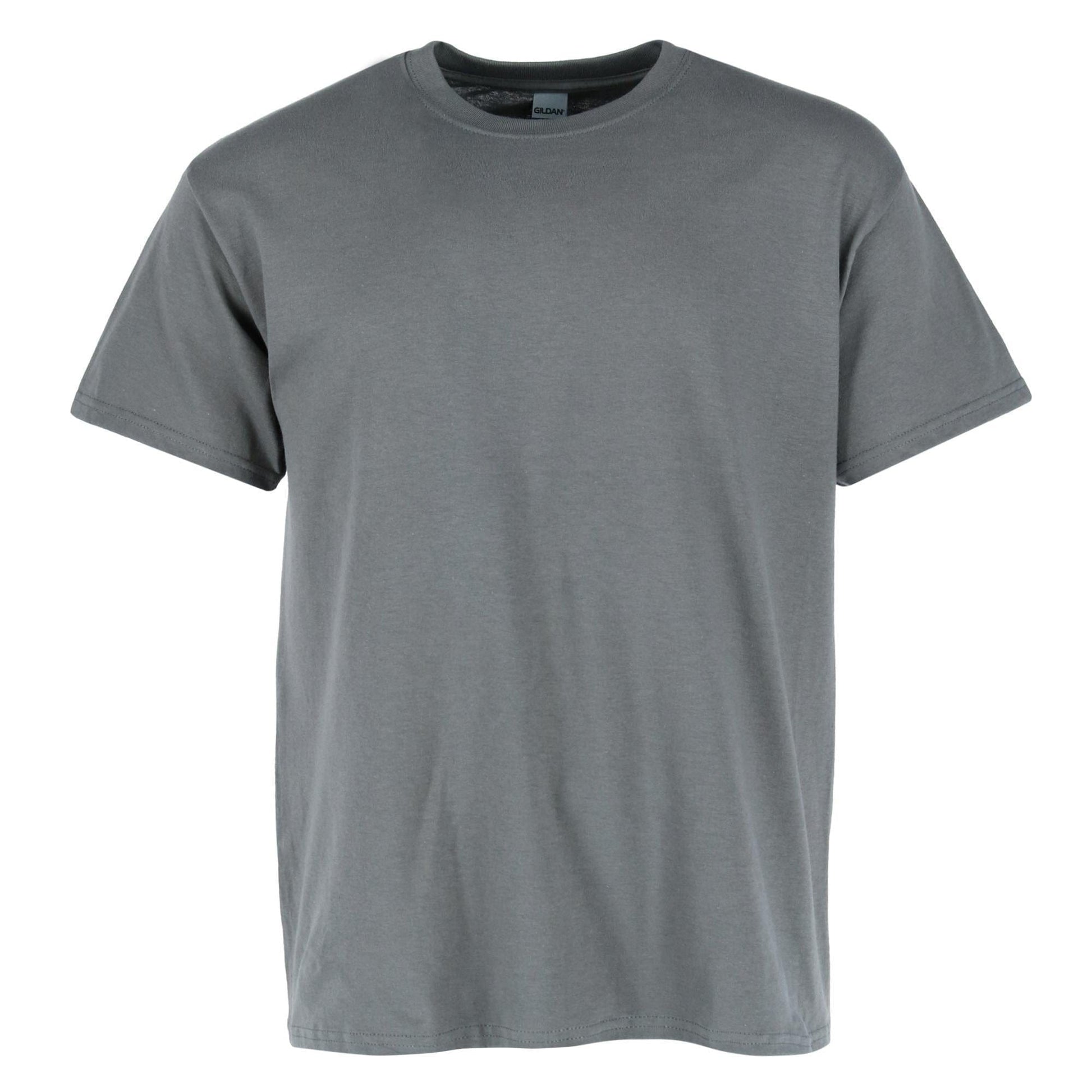 Gildan Men's Crew Neck Cotton T Shirt - Charcoal