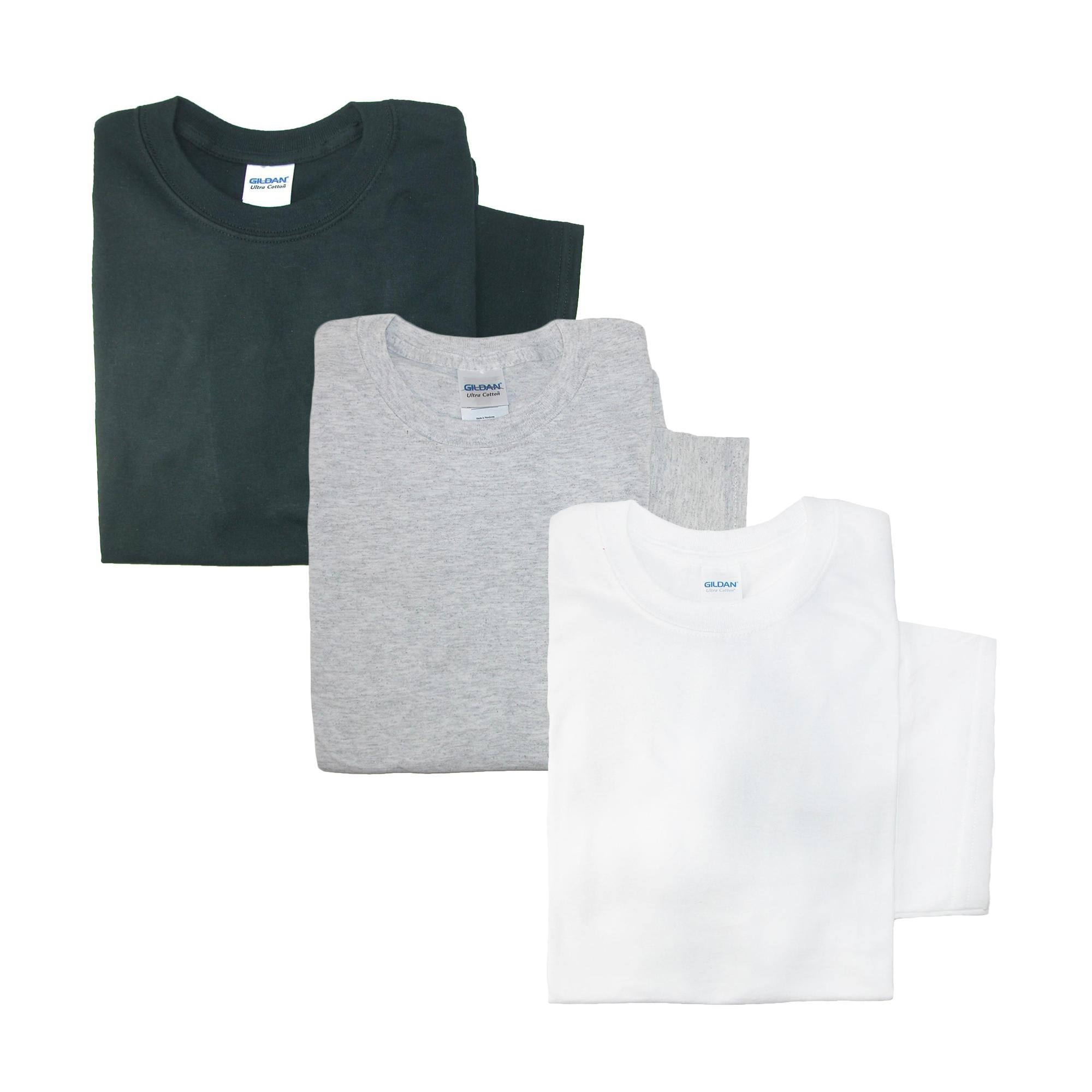 Gildan Men's Crew Neck Cotton T Shirt (Pack of 3)