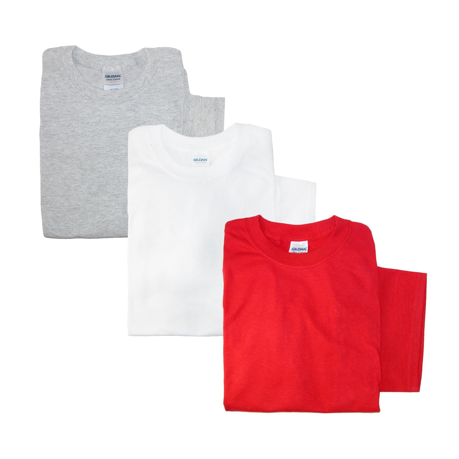 Gildan Men's Crew Neck Cotton T Shirt (Pack of 3)