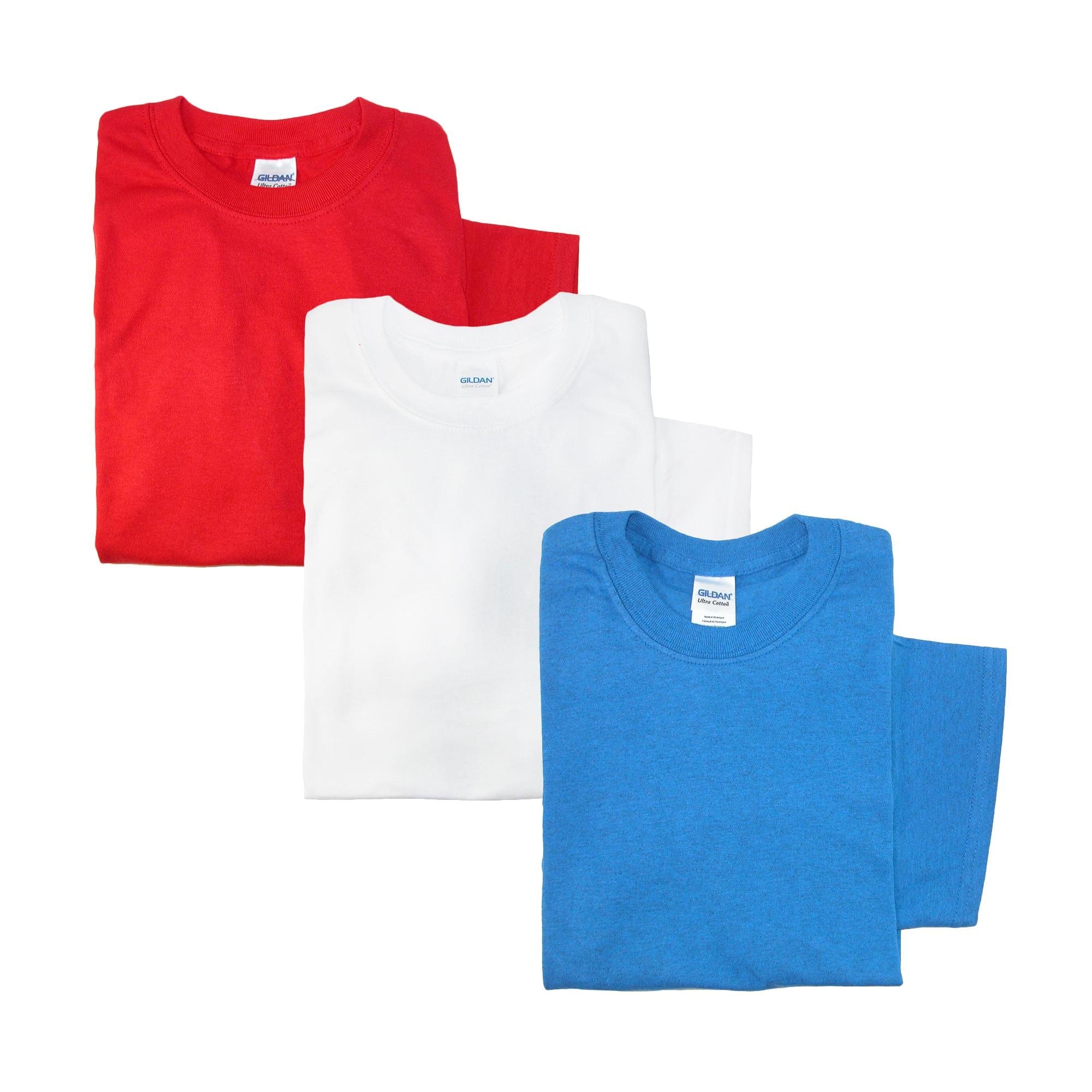 Gildan Men's Crew Neck Cotton T Shirt (Pack of 3)
