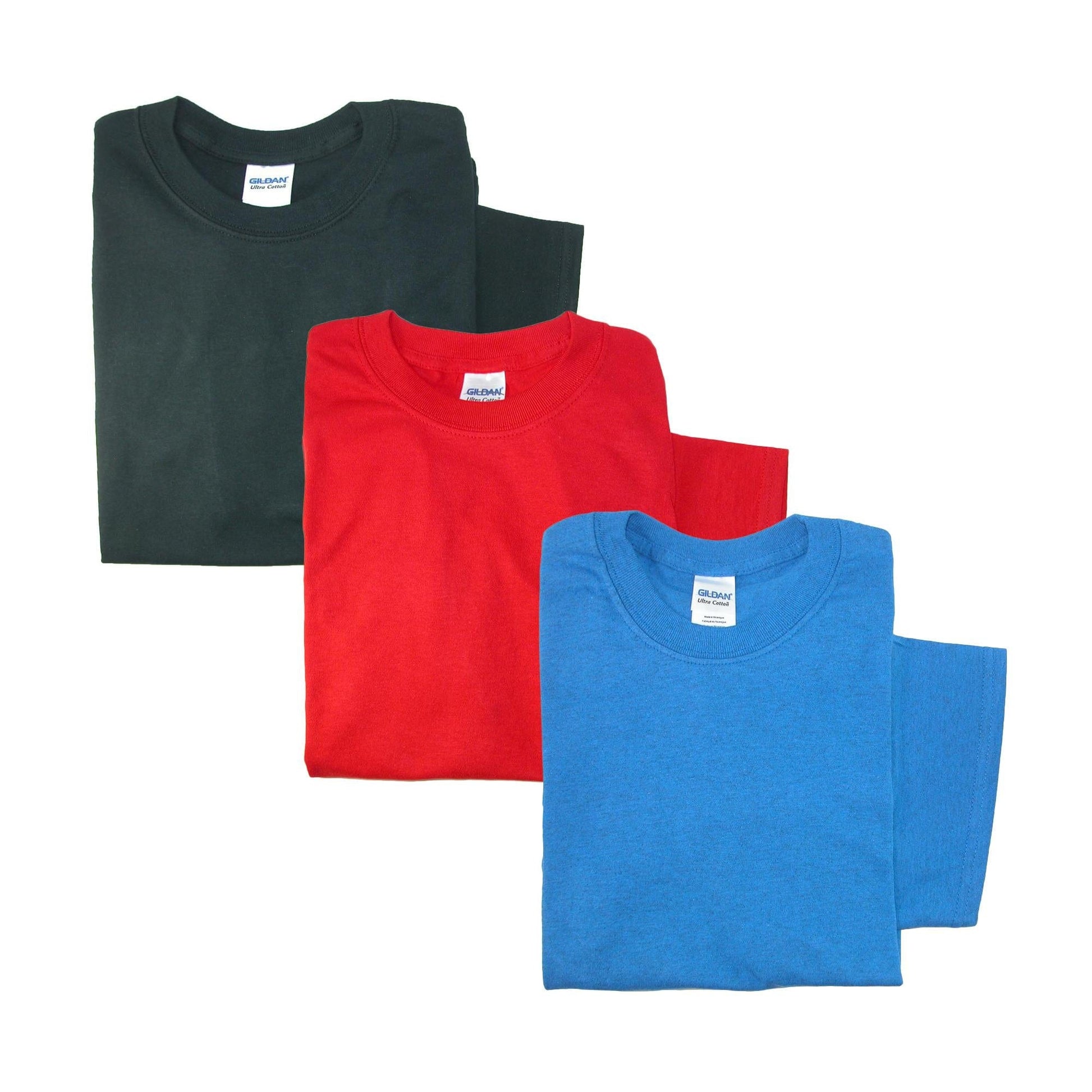 Gildan Men's Crew Neck Cotton T Shirt (Pack of 3) - Men's Crew Neck Cotton T Shirt (Pack of 3)