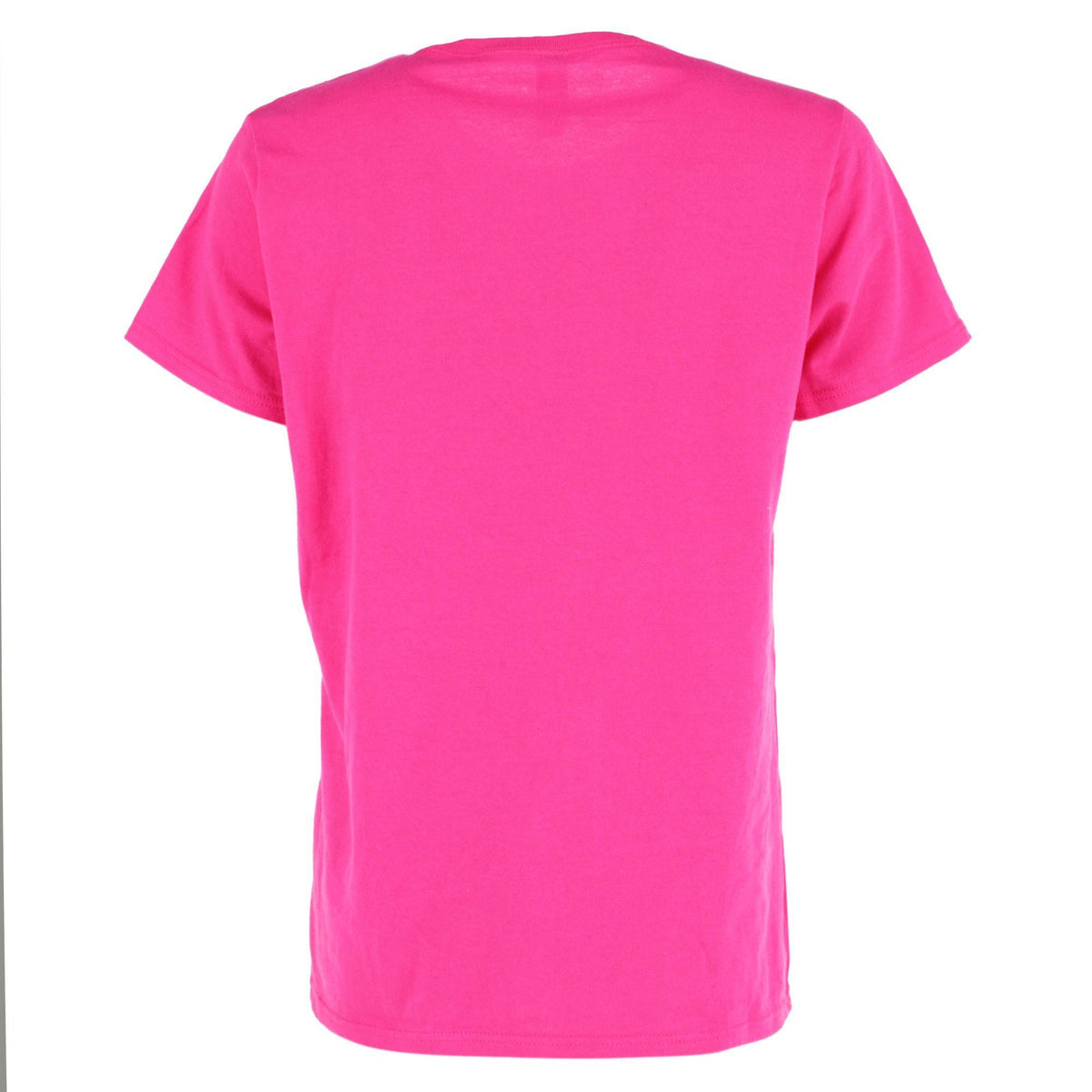 Gildan Women Cotton Crew Neck T Shirt - Safety Pink