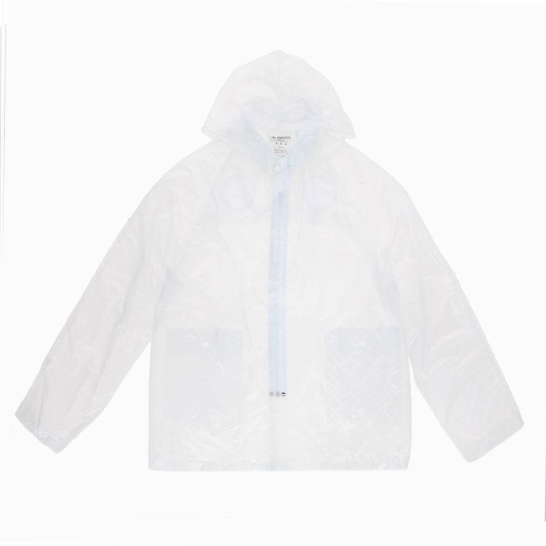 Augusta Youth Clear PVC Reusable Waterproof Rain Jacket - Clear