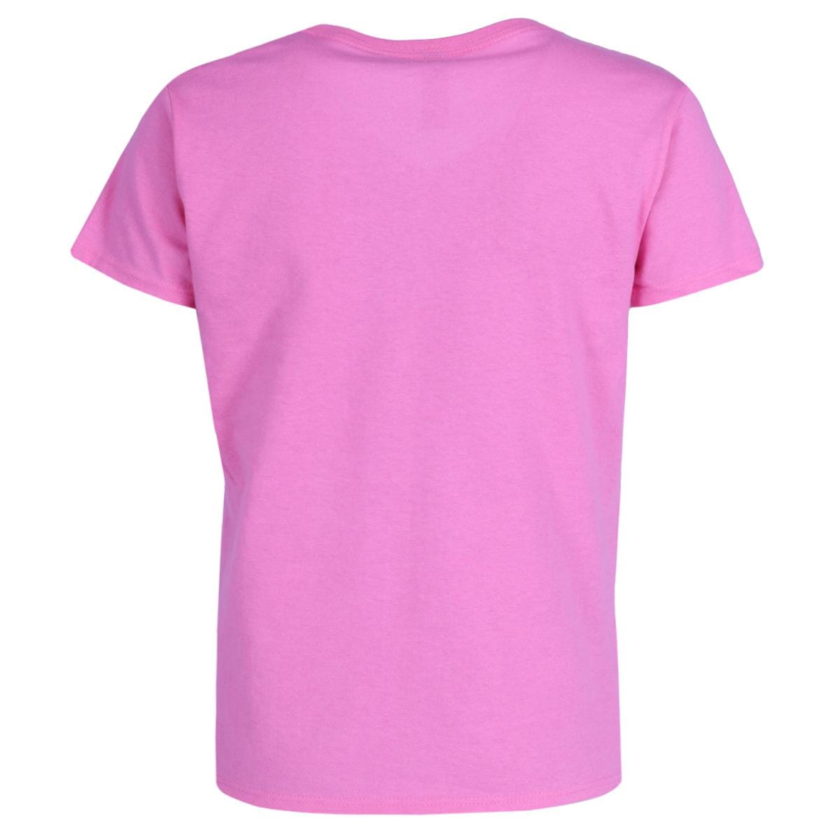 Gildan Women's Plus Size V-neck Cotton Short Sleeve Tee - Pink