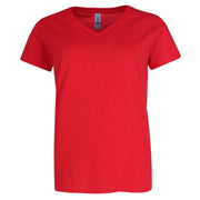 Women's Plus Size V-neck Cotton Short Sleeve Tee