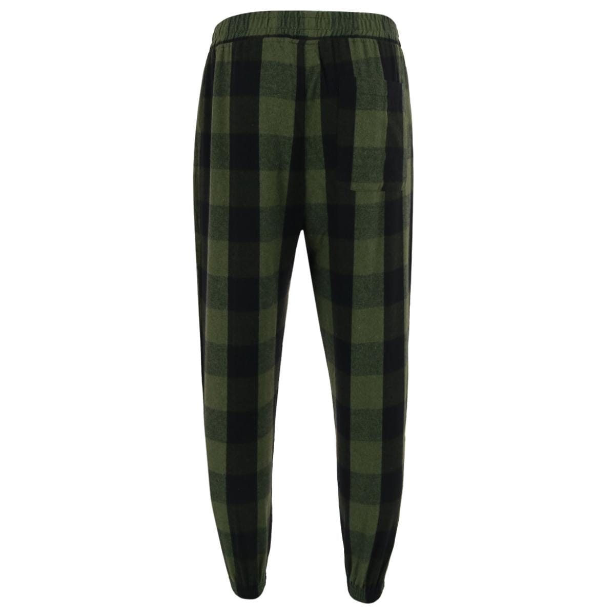 CTM® Men's Flannel Plaid Jogger Pant - Army/Black