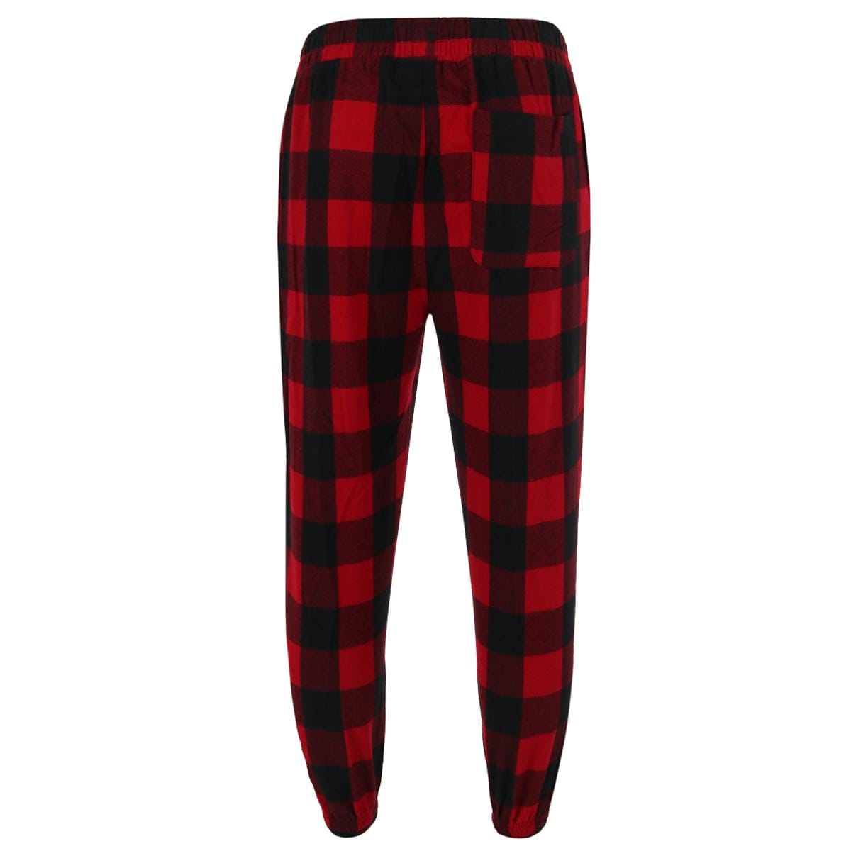 CTM® Men's Flannel Plaid Jogger Pant - Red/Black