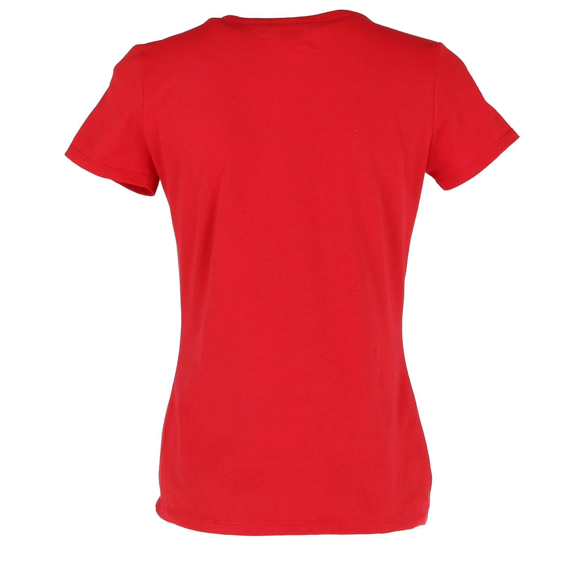 Fruit of the Loom Women's Cotton V Neck Tee Shirt - True Red