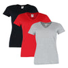 Women's Cotton V Neck Tee Shirt (Pack of 3)