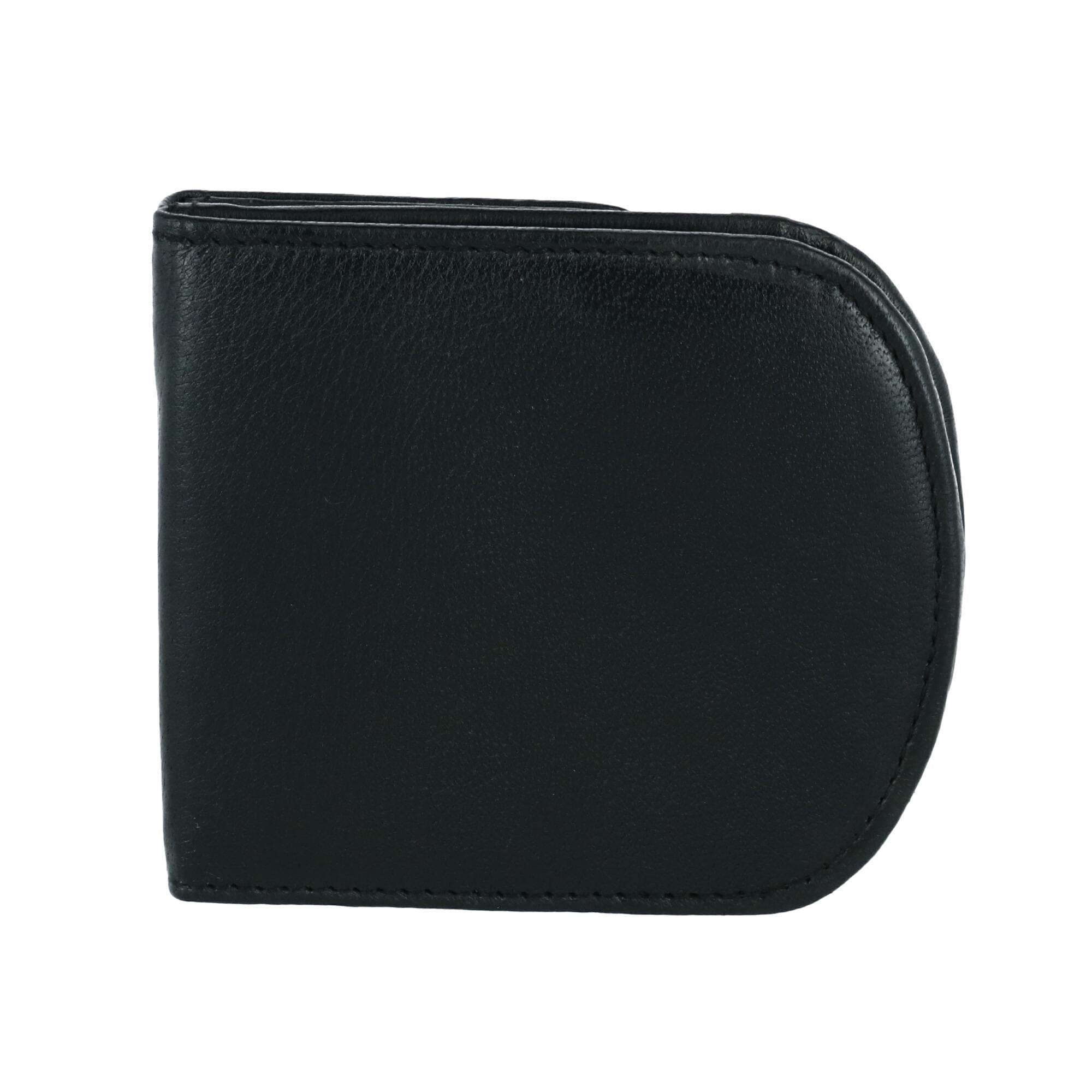 CTM® Men's Leather Front Pocket C-Fold Taxi Wallet