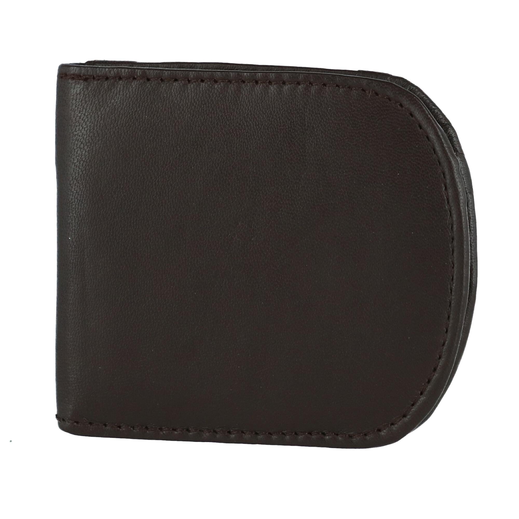CTM® Men's Leather Front Pocket C-Fold Taxi Wallet