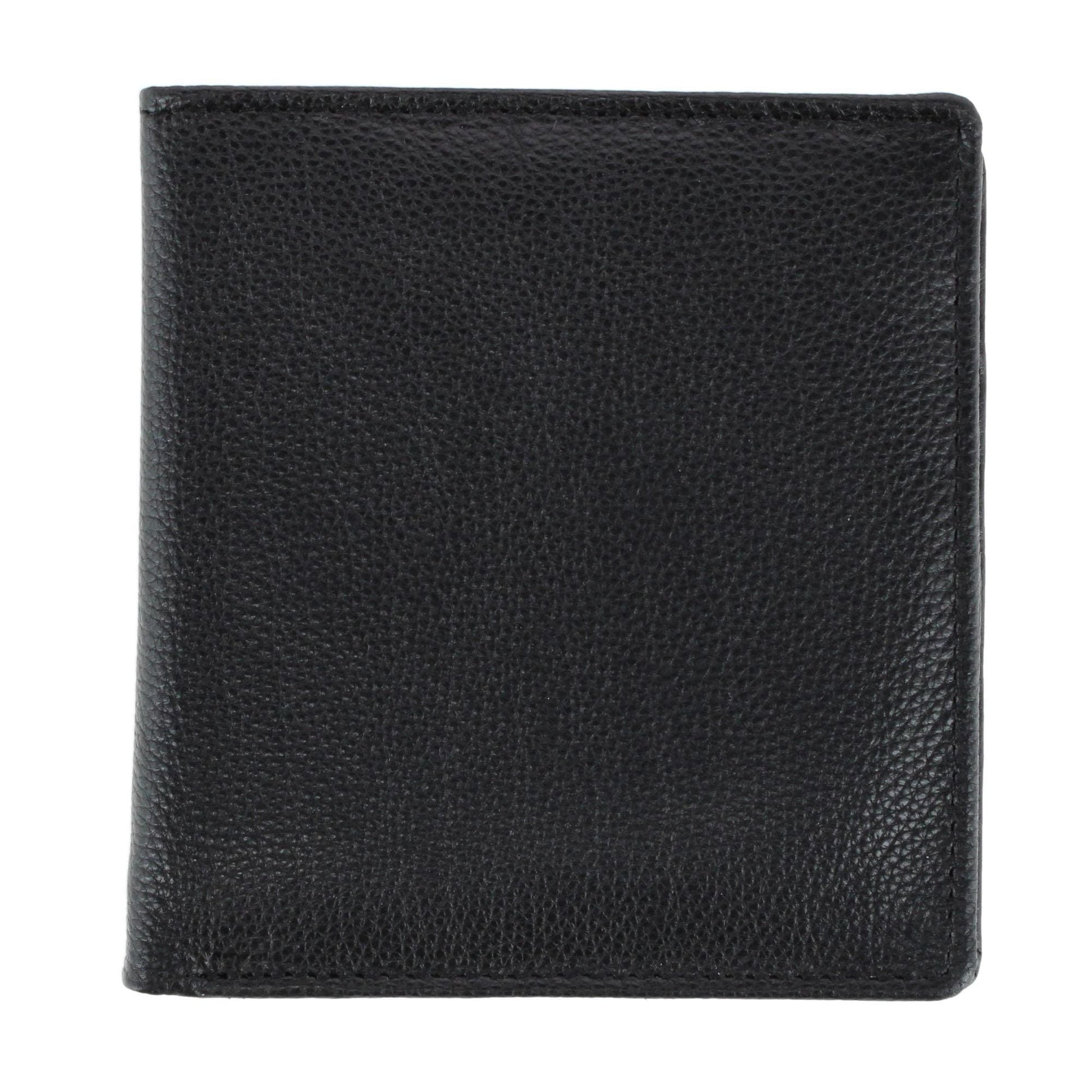 CTM® Men's Napa Leather RFID Hipster Wallet with Middle Flap - Men's Napa Leather RFID Hipster Wallet with Middle Flap