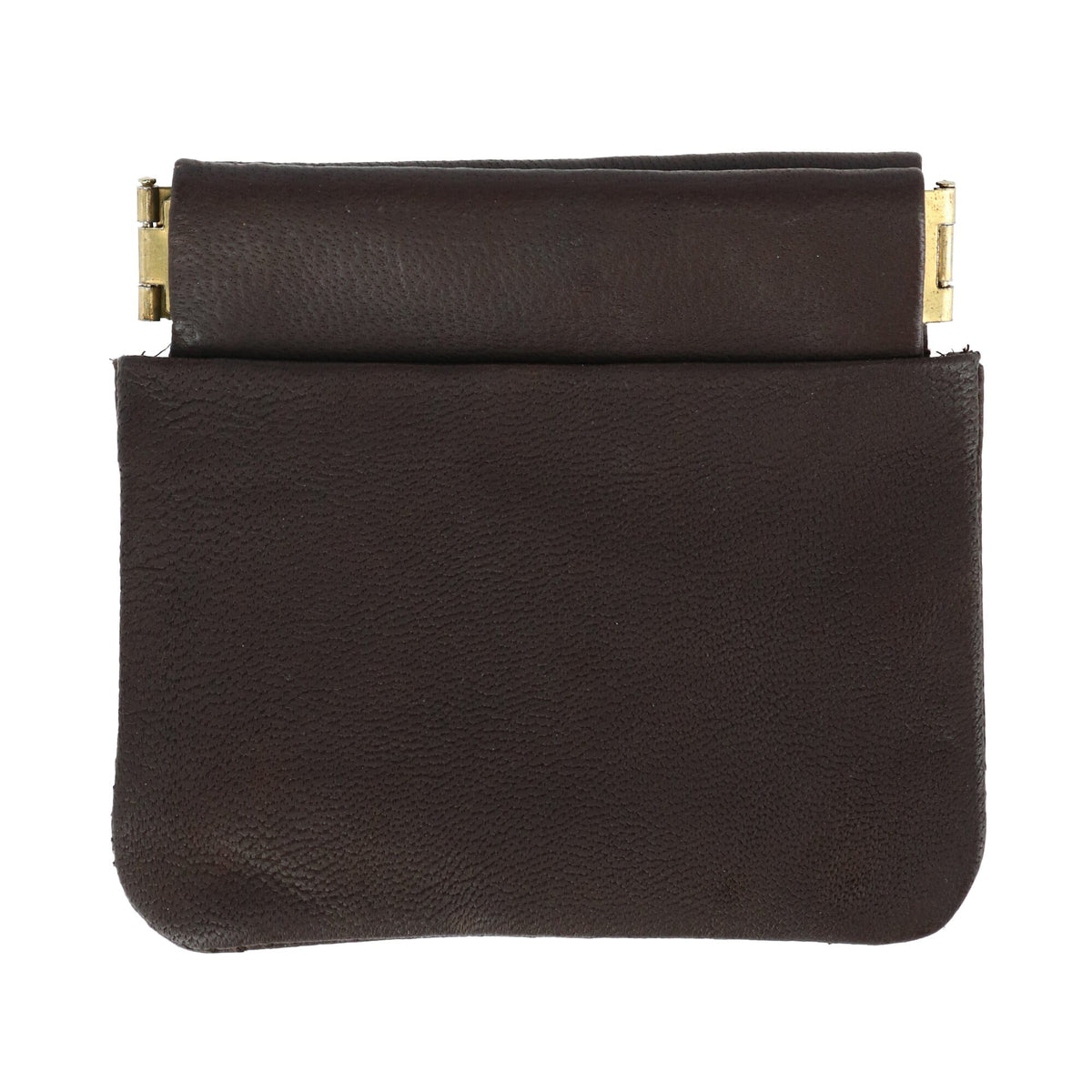 CTM® Leather Push Mouth Coin Wallet with Card Slots