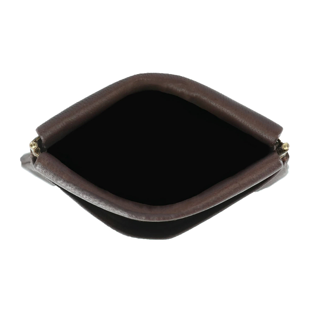 CTM® Leather Push Mouth Coin Wallet with Card Slots - Brown