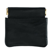 Leather Push Mouth Coin Wallet with Card Slots