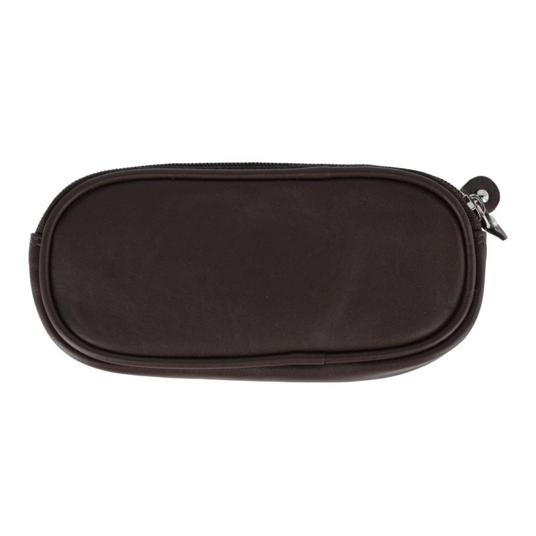 CTM® Napa Leather Zip Around Double Eyeglass Case Holder