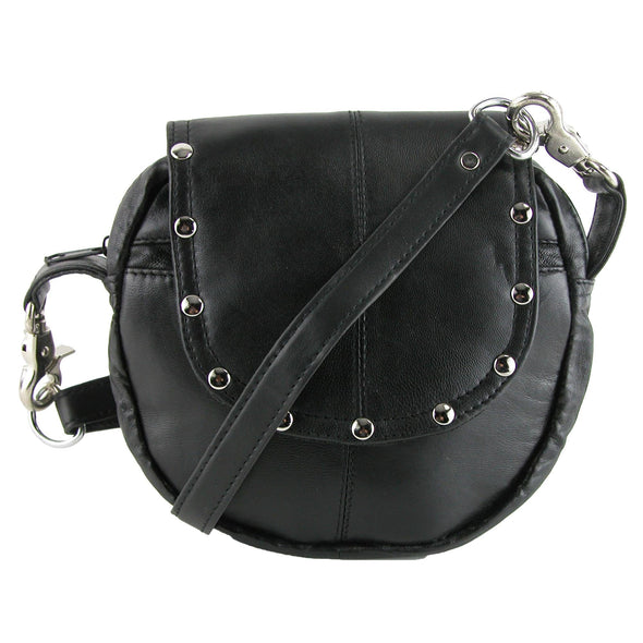 Leather Studded Biker Belt Waistpack