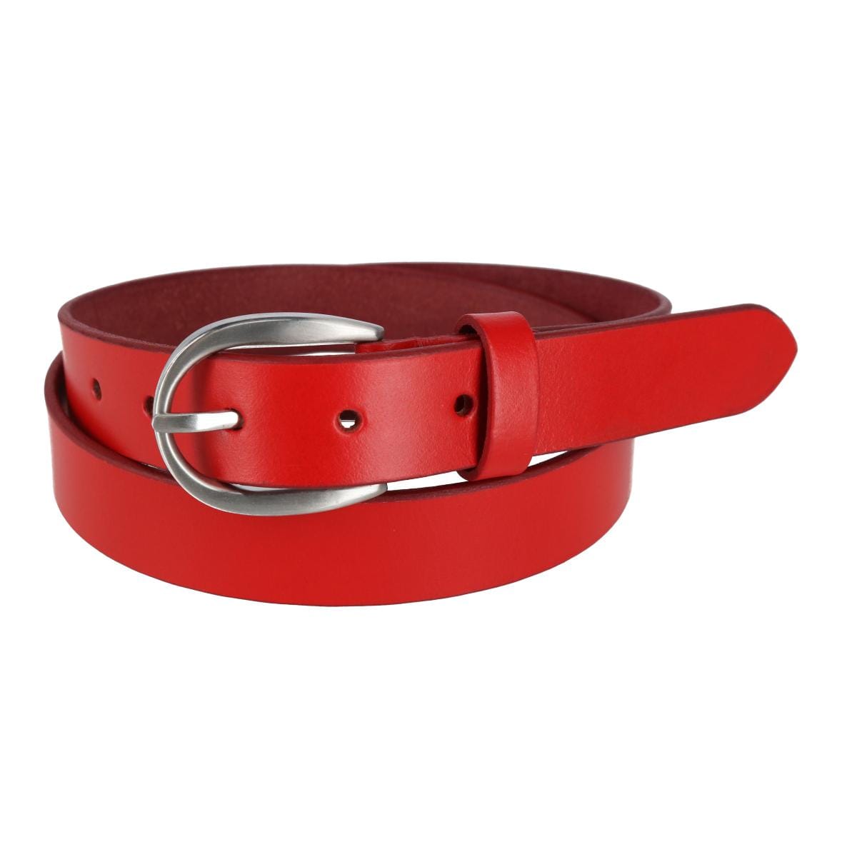 CTM® Women's Adjustable Smooth Leather Dress Belt