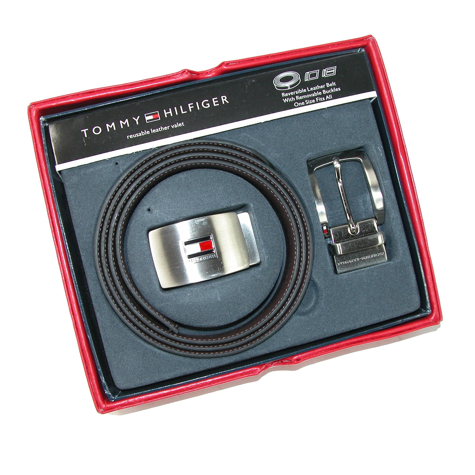 Tommy Hilfiger Men's Reversible Leather Belt and Buckles Boxed Gift Set - Men's Reversible Leather Belt and Buckles Boxed Gift Set