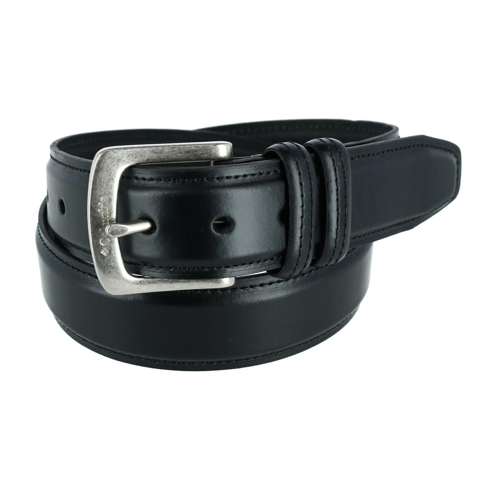 Columbia Men's Leather Double Loop Padded Belt - Black