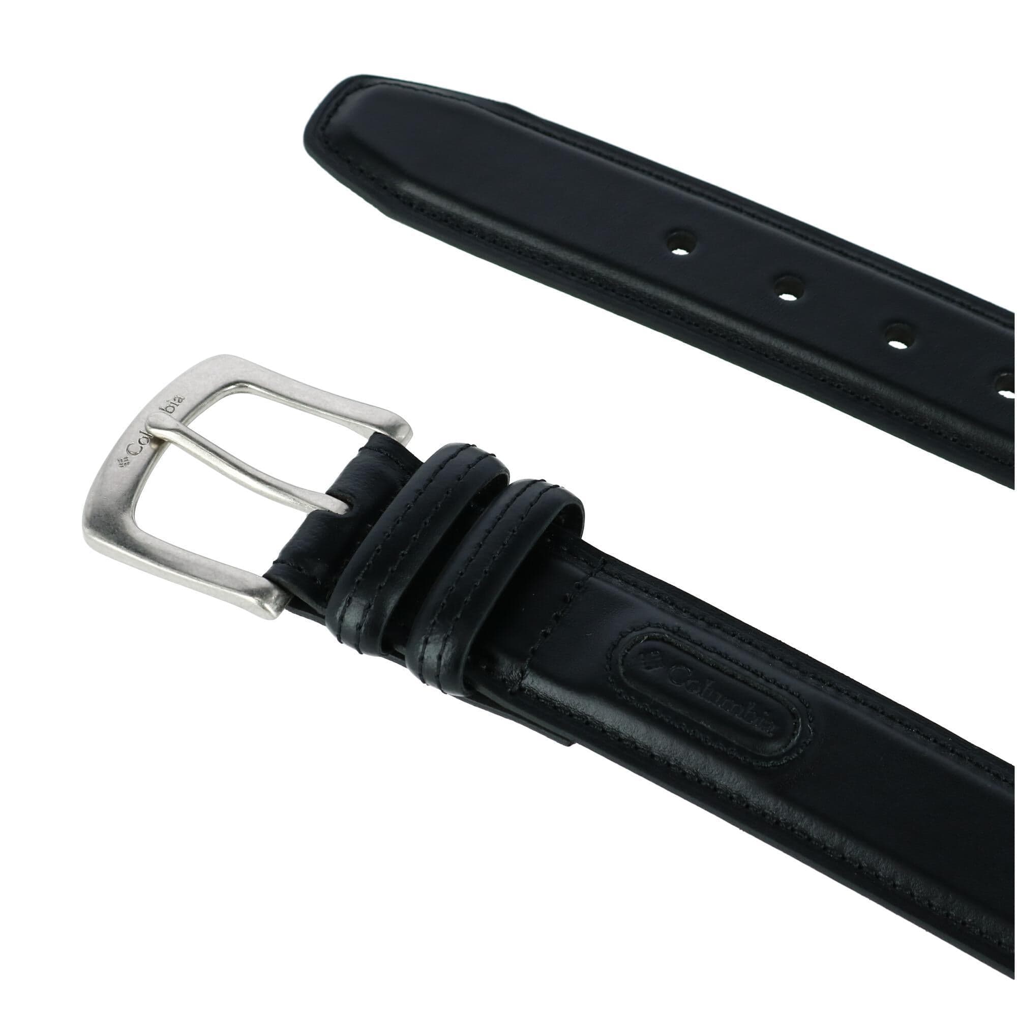 Columbia Men's Leather Double Loop Padded Belt - Black