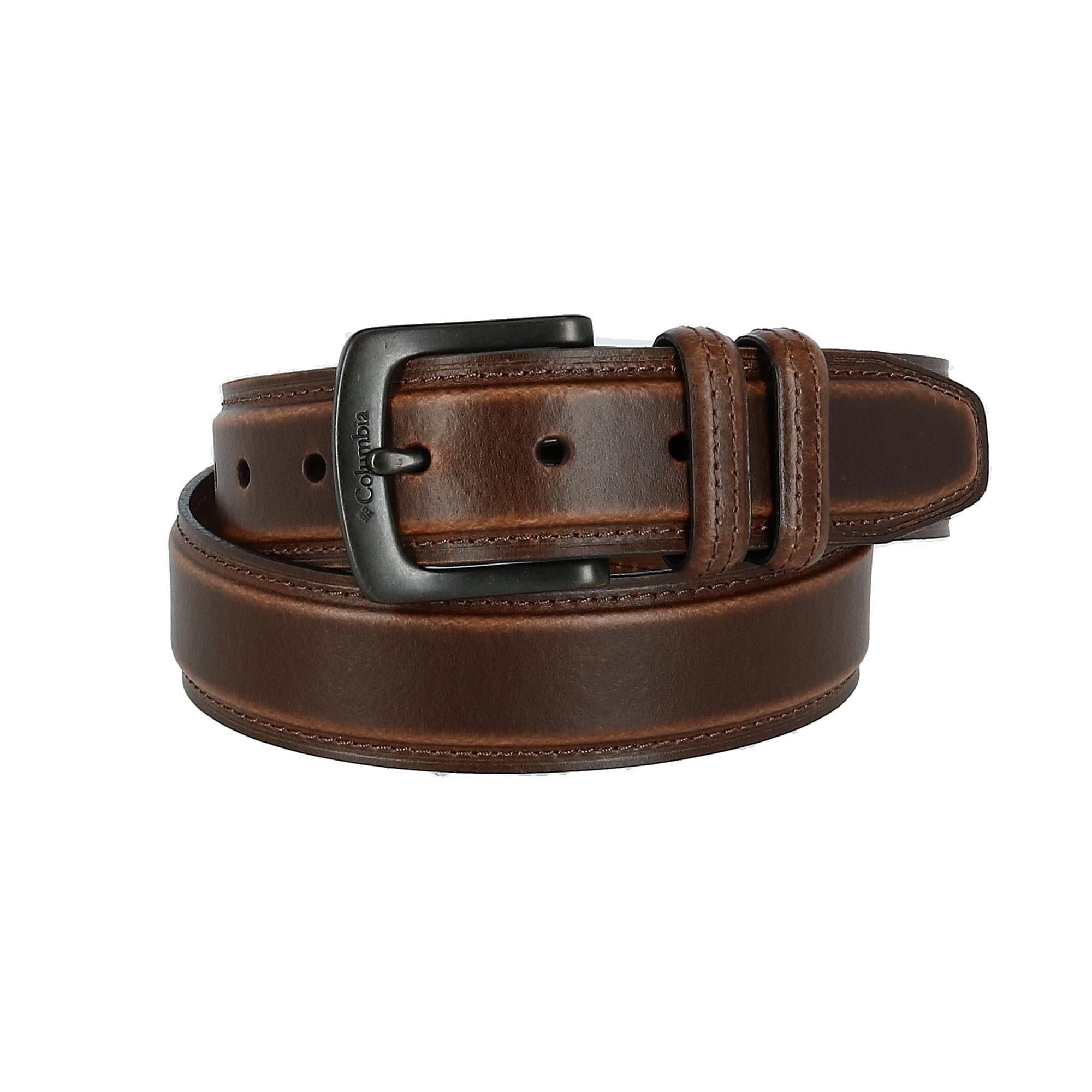 Columbia Men's Leather Double Loop Padded Belt - Men's Leather Double Loop Padded Belt