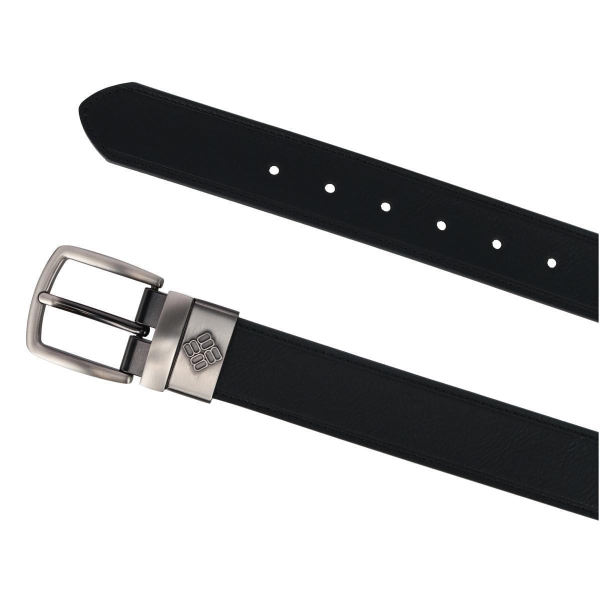 Columbia Men's Reversible Dress Belt with Embossed Buckle - Black/Brown